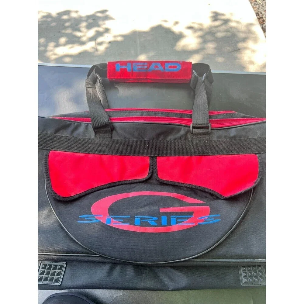 HEAD Series Unisex Duffle Bag – Black/Red Gym and Travel Bag for Men & Women